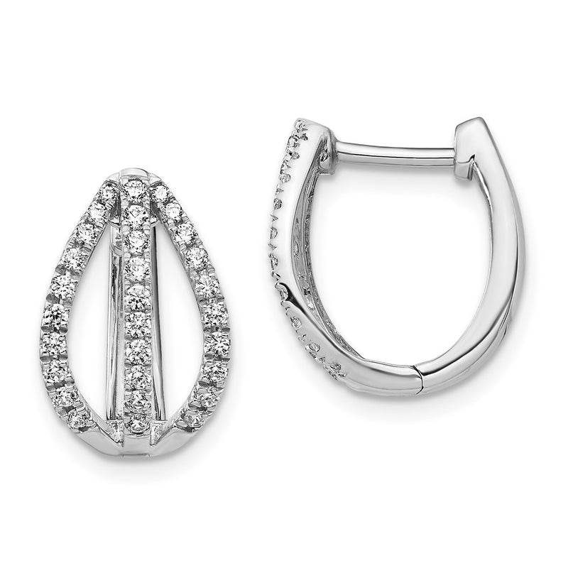 14k White Gold Real Diamond Earrings