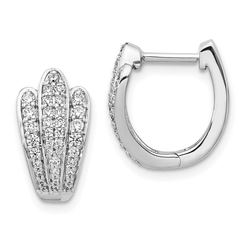 14k White Gold Real Diamond Earrings