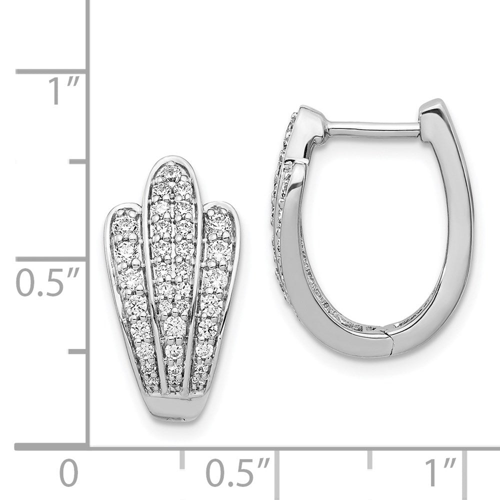 14k White Gold Real Diamond Earrings