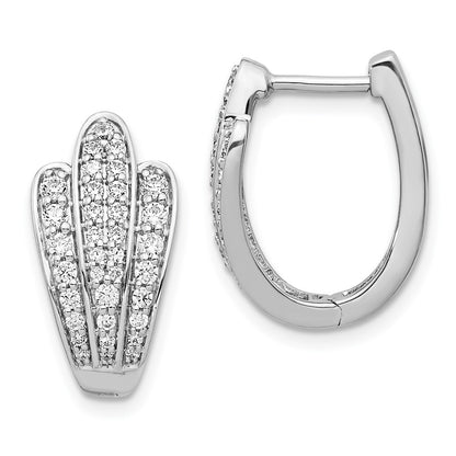14k White Gold Real Diamond Earrings