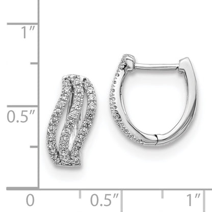 14k White Gold Real Diamond Earrings