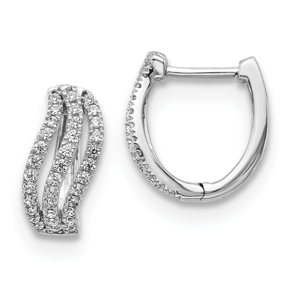 14k White Gold Real Diamond Earrings
