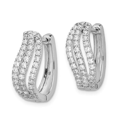 14k White Gold Real Diamond Earrings