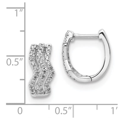 14k White Gold Real Diamond Earrings