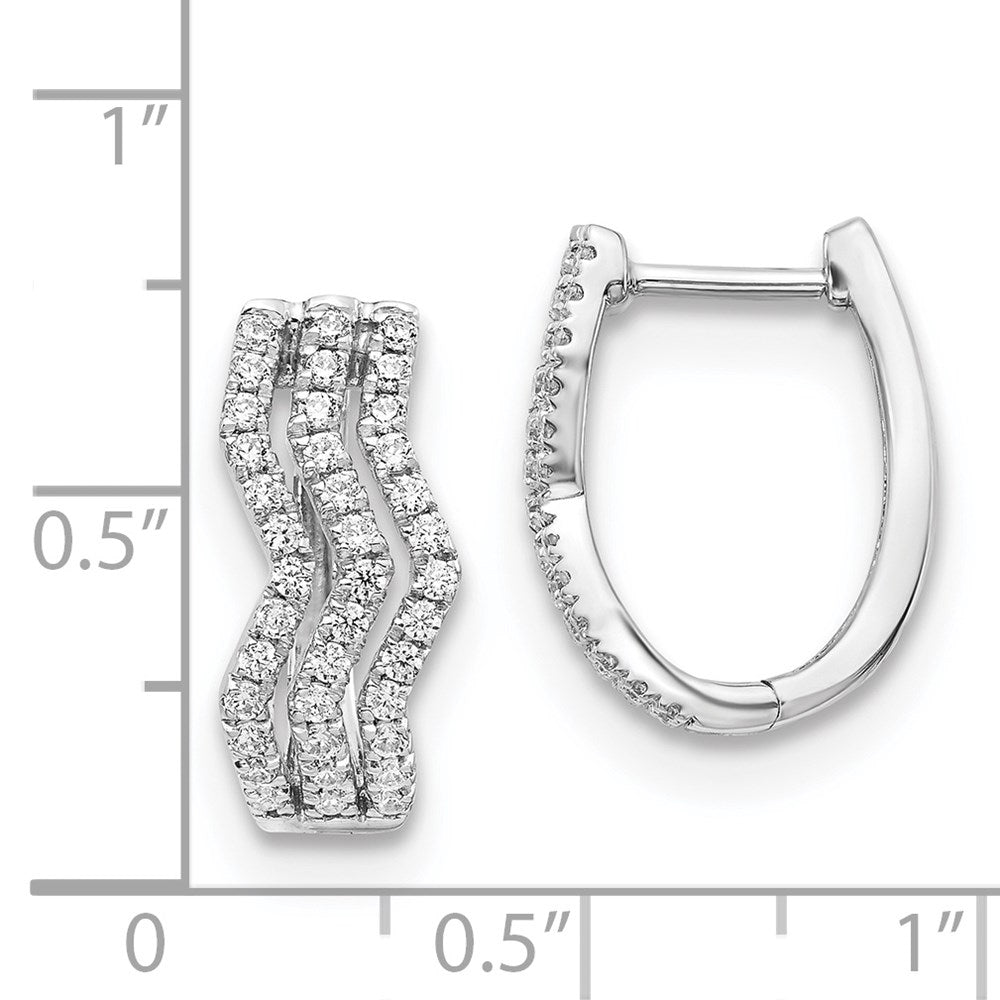 14k White Gold Real Diamond Earrings