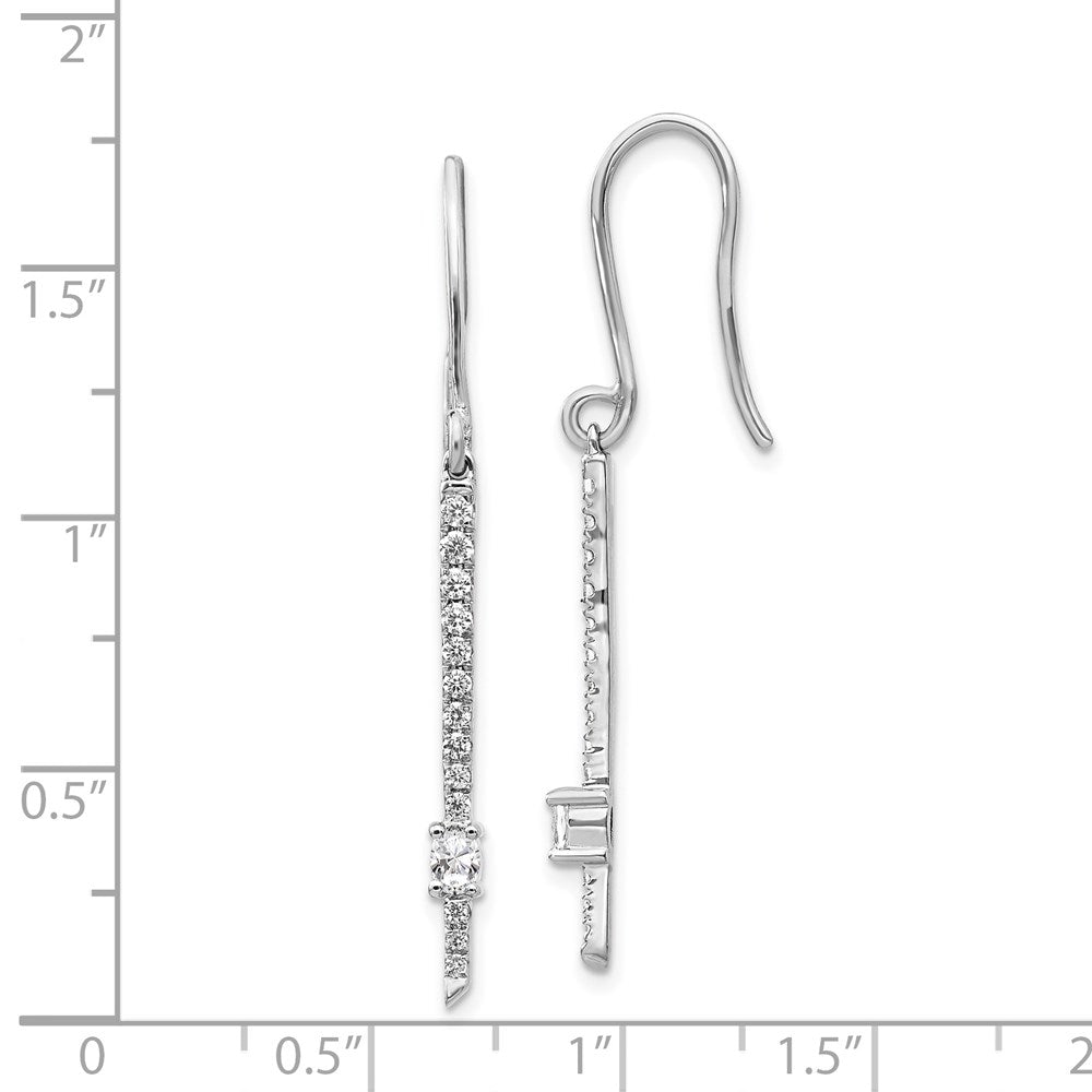 14k White Gold Real Diamond Fancy Earrings