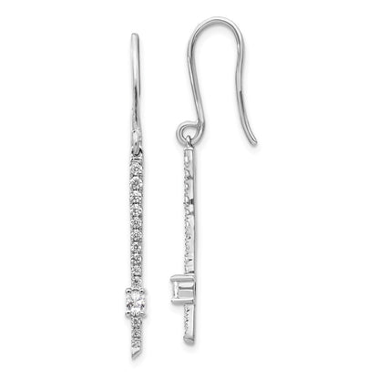 14k White Gold Real Diamond Fancy Earrings