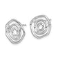 14k White Gold Real Diamond Post Earrings EM4244-012-WA