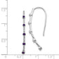 14k White Gold Real Diamond and Amethyst Earrings EM4311-AM-020-WA
