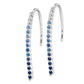 14k White Gold Real Diamond and Sapphire Earrings EM4318-SA-010-WA