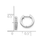 14k White Gold Real Diamond Hinged Hoop Earrings EM5347-010-WA