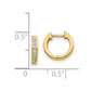 14k Yellow Gold Polished Real Diamond Hinged Hoop Earrings EM5347-010-YA
