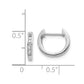 14k White Gold Polished Real Diamond Hinged Hoop Earrings EM5350-016-WA