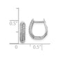 14k White Gold Polished Real Diamond Hinged Hoop Earrings EM5385-016-WA