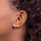 14k White Gold Cluster Real Diamond Screw Back Post Earrings