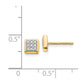 14k Yellow Gold Real Diamond Post Earrings EM5471-010-YA