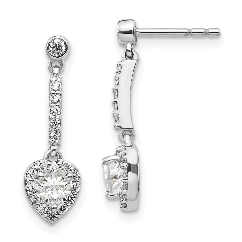 14k White Gold Real Diamond Earrings