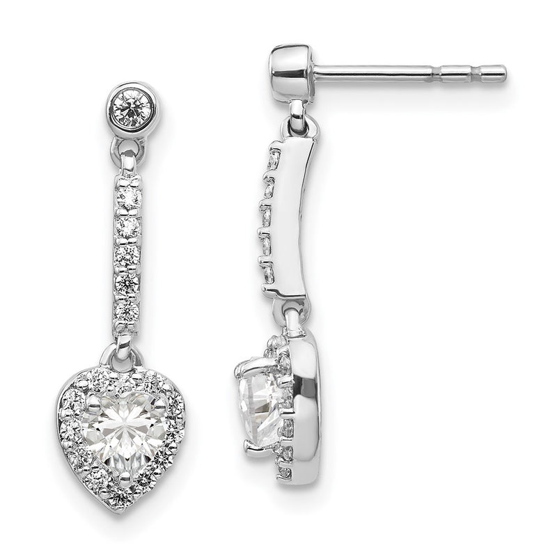 14k White Gold Real Diamond Earrings