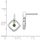 14k White Gold Green Real Diamond Earrings EM5574-GD-013-WA