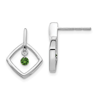 14k White Gold Green Real Diamond Earrings EM5574-GD-013-WA
