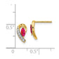 14k Yellow Gold Real Diamond and Ruby Earrings EM5592-RU-005-YA