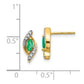 14k Yellow Gold 1/15Ct Real Diamond and Emerald Earrings EM5594-EM-007-YA