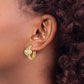 14k Yellow Gold Satin/Polished Real Diamond Hinged Hoop Earrings EM6868-020-YA