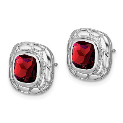 Sterling Silver Garnet Earrings