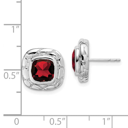 Sterling Silver Garnet Earrings