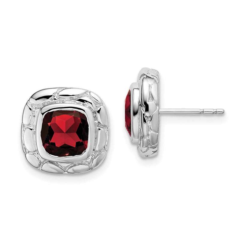 Sterling Silver Garnet Earrings