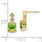 14k Yellow Gold Peridot and Real Diamond Earrings EM7081-PE-004-YA