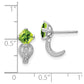 14k White Gold Peridot and Real Diamond Earrings EM7086-PE-003-WA