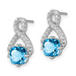 14k White Gold Blue Topaz and Real Diamond Earrings EM7089-BT-017-WA