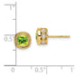 14k Yellow Gold Cushion Peridot and Real Diamond Earrings EM7092-PE-019-YA