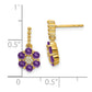 14k Yellow Gold Amethyst and Real Diamond Earrings EM7191-AM-004-YA