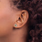 14k White Gold Peridot Post Earrings