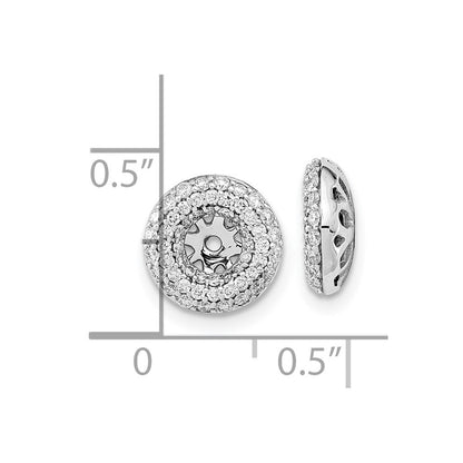 14k White Gold Real Diamond Earring Jackets