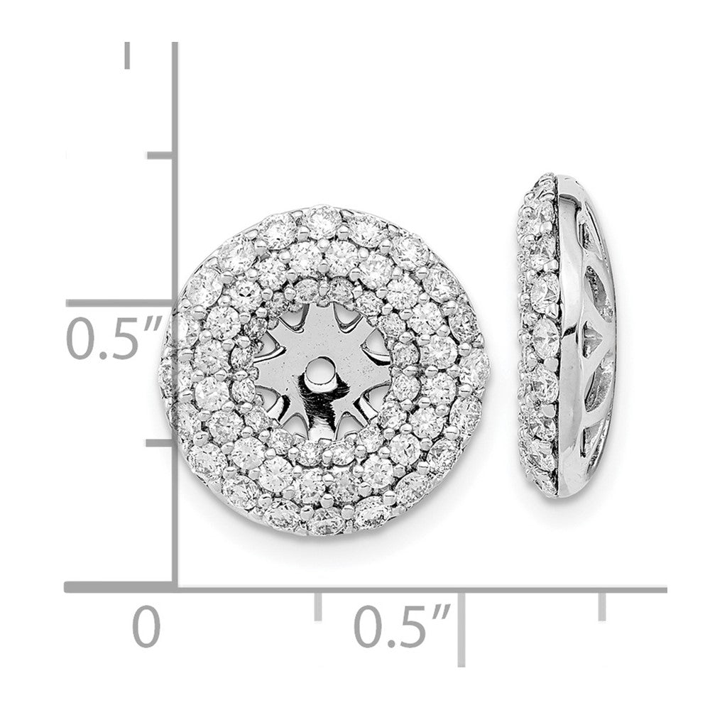 14k White Gold Real Diamond Earring Jackets