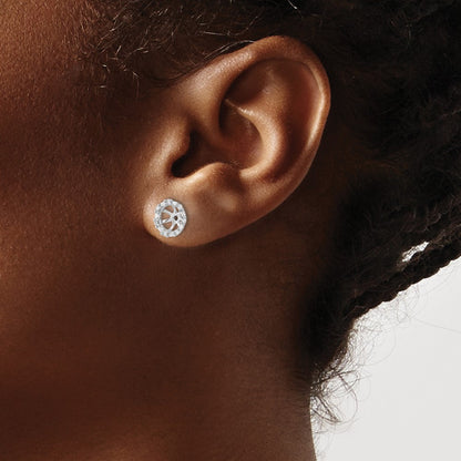 14k White Gold Real Diamond Earring Jackets