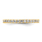 Solid Real 14k Polished Shared Prong 1/2ct CZ Eternity Wedding Band Ring