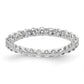 1.0ct Natural Diamond Wedding Ring Womens Stackable Eternity Band 14k White Gold