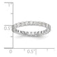 Solid Real 14k White Gold 1.5CT Shared Prong CZ Eternity Wedding Band Ring