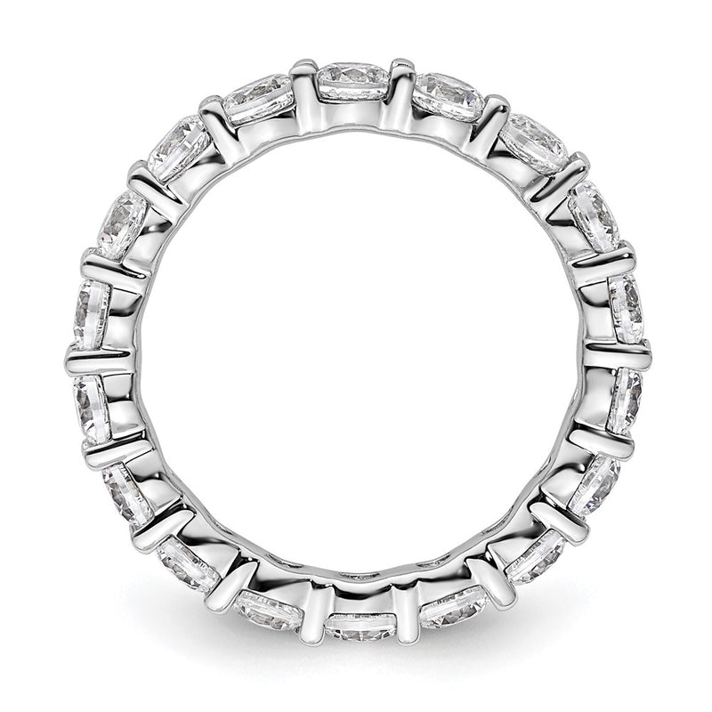 2.0 Ct. Natural Diamond Womens Eternity Anniversary Wedding Band Ring in 14k White Gold