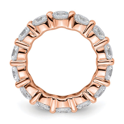 4.0 Ct. Natural Diamond Womens Eternity Anniversary Wedding Band Ring in 14k Rose Pink Gold