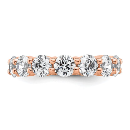 4.0 Ct. Natural Diamond Womens Eternity Anniversary Wedding Band Ring in 14k Rose Pink Gold
