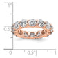 4.0 Ct. Natural Diamond Womens Eternity Anniversary Wedding Band Ring in 14k Rose Pink Gold