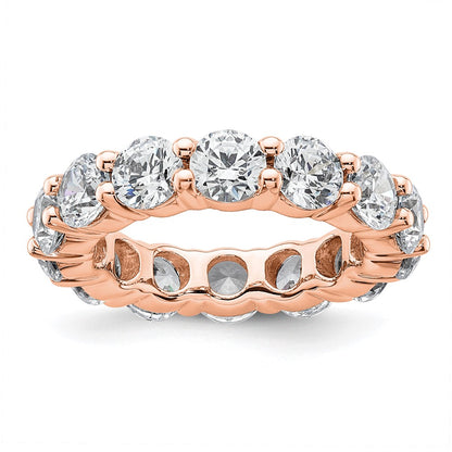 4.0 Ct. Natural Diamond Womens Eternity Anniversary Wedding Band Ring in 14k Rose Pink Gold