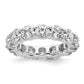 4.0 Ct. Natural Diamond Womens Eternity Anniversary Wedding Band Ring in 14k White Gold