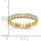 Solid Real 14k Polished Vintage 1ct CZ Eternity Wedding Band Ring