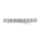 Solid Real 14k White Gold Polished U Shared Prong 1ct CZ Eternity Wedding Band Ring